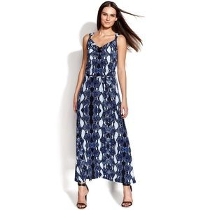 Calvin Klein Dress NWT Small Blues Maxi Abstract